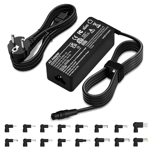 ZORUBUM Chargeur Universel 90W PC Portable Compatible avec HP, Dell, Acer, ASUS, Sam Sung, Le Novo, Sony, Toshiba, Fujitsu, IBM, etc. - 16 Embouts Inclus