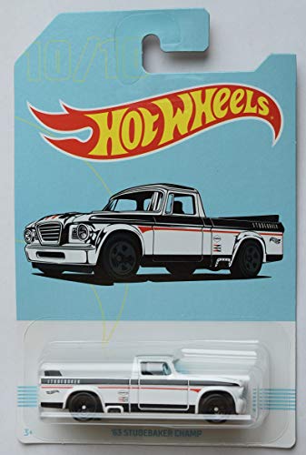 Hot Wheels 1:64 Scale die cast, White/Black '63 Studebaker Champ 10/10