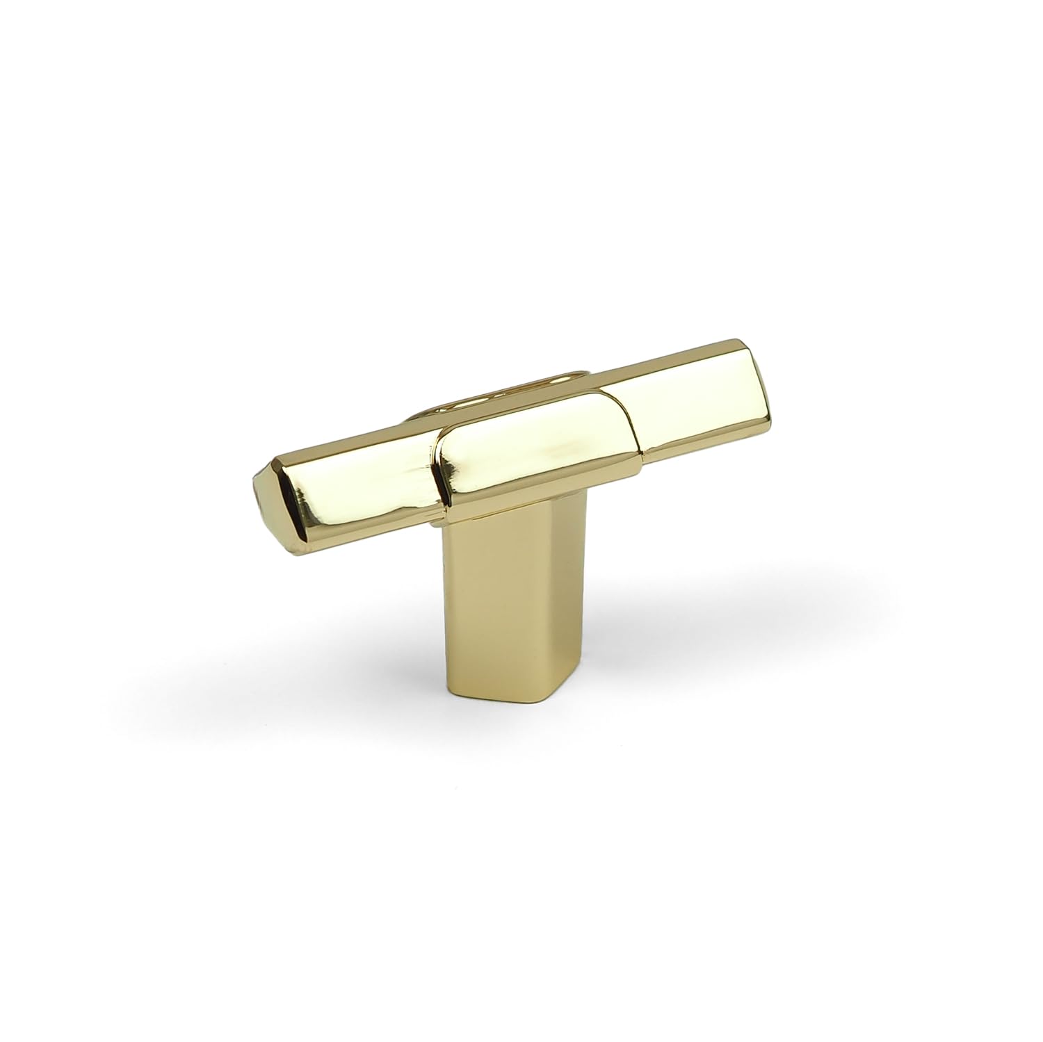  - 45mm Polished Brass Triangle Cabinet T-Bar Pull Handle Gold Kitchen Cupboard Door Drawer Wardrobe Furniture Replacement