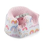 PandaEar Baby Seat Cover Compatible with Bumbo Seat, Removable Floor Soft Seat Cover for Boys & Girls, Breathable & Anti-Slip, Machine Washable, Pink (Pink)