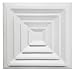 Shoemaker 425 Series 20" x 20" White Step Down 4-Way Diffuser with Damper (For 20" x 20" Hole)