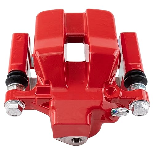 Image of TRQ Rear Left Brake Caliper w /Bracket Performance Red Drivers Side | For 2007-2012 Lexus ES350 2008-2012 Toyota Avalon 2007-2011 Camry