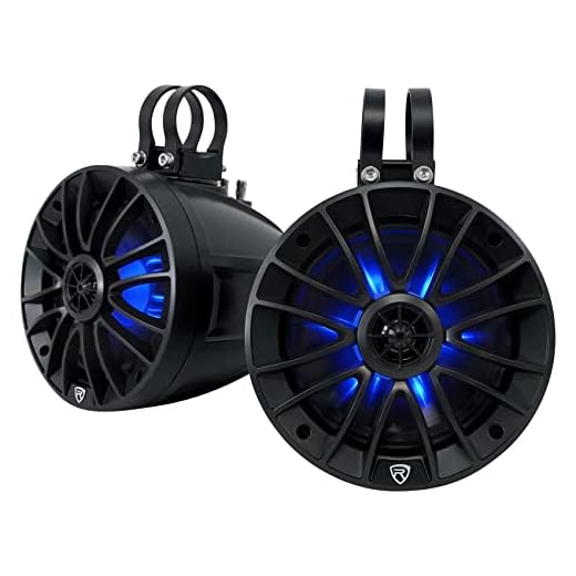 Rockville PT65BR 6.5" Powered Bluetooth LED Tower Speakers for ATV/UTV/RZR/Cart