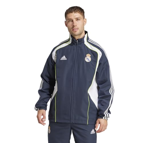 adidas Haut de survêtement Real Madrid UBP pour homme, Bleu marine, M