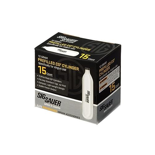 Sig Sauer 12 Gram Prefilled CO2 Cylinders for Airguns | Compact Lightweight Replacement CO2