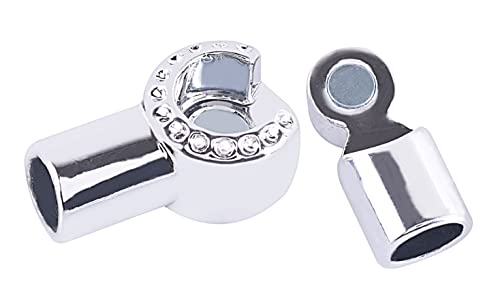 Konmay CLP1359RHD 15 Sets 5.0Mm Rhodium Magnetic Tube Cylinder Jewelry Clasps And Closure thumb #2