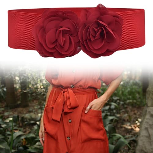 Women Wide Stretch Dress Belt Corset Elegant Stretch Cinch Belt3