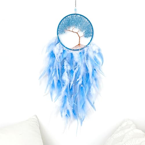 Dream Catchers, Sky Blue Dream Catcher Tree of Life Wall