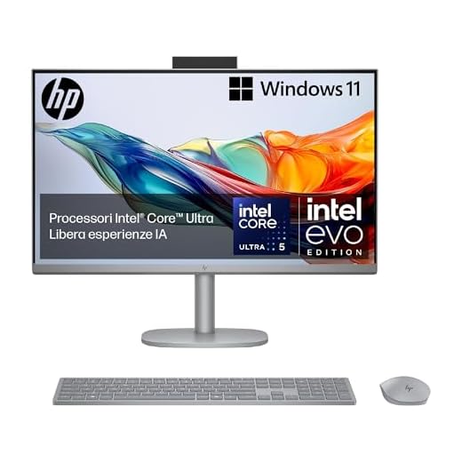 Pc Desktop HP Omnistudio X 27-cs0000sl All-in-One, Intel Core Ultra 5-125H, Intel Evo Edition, AI, RAM 16GB DDR5, SSD 1TB, Display 27” IPS FHD Antiriflesso, 5MP IR Privacy Cam, Non è Touch, Windows 11, Grigio