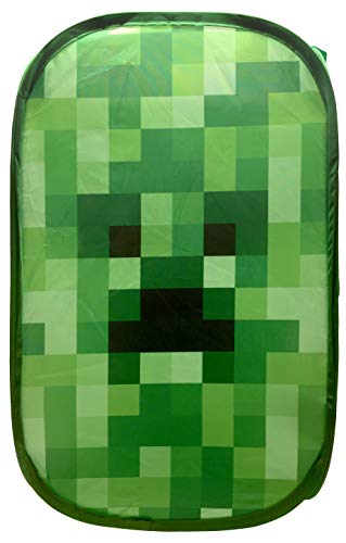 Minecraft Creeper Pop Up Hamper - Mesh Laundry Basket/Bag With Durable Handles, 22" X 14" (Official Minecraft Product) #TOP1