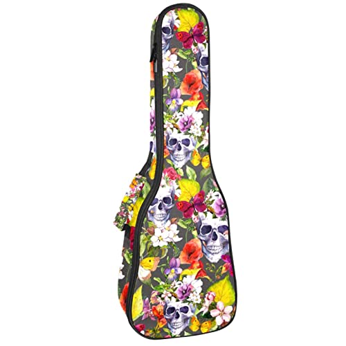 Housse pour ukulélé Jour des morts Crâne en sucre avec fleurs Housse pour ukulélé soprano ténor Concert 68,4 cm… - Les Beatles, Paul McCartney, John Lennon, RIngo Starr, George Harrison Housse pour ukulélé Jour des morts Crâne en sucre avec fleurs Housse pour ukulélé soprano ténor Concert 68,4 cm…