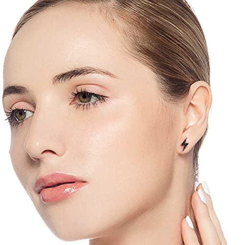 Girls 925 Sterling Silver Post Earrings | Pave CZ Black Cross Earrings for Women Men4