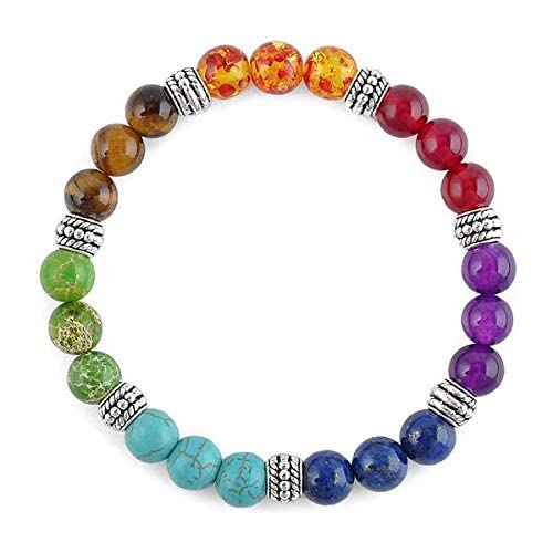 MAUTIK SADIWALA 7 Chakras Handmade Rainbow Round Bead Charm Bracelet for Women and Men, Unisex Energized 7 Chakra Crystal Bracelet AAA Quality (B09T2ZS8GS) Amazon Price History, Amazon Price Tracker