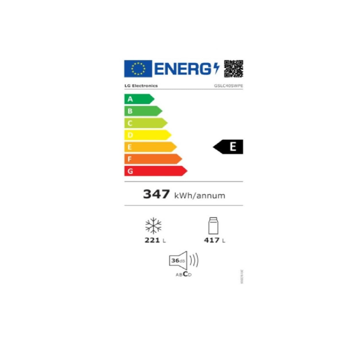 Réfrigérateur américain Lg GSLC40SWPE