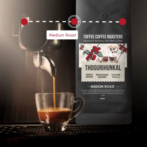 Image of Thogarihunkal Estate Coffee | Toffee Coffee Roasters | Single Origin Coffee | 100% Arabica | Medium Roast | Grounded Coffee Notes: Citrus and Orange Blossom (Decoction Coffee Maker, 500)