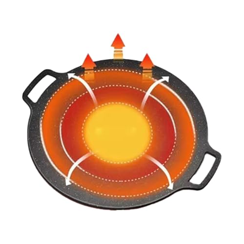Bandejas para hornear redondas para asado, sartén sin barra de barbacoa | para hornear a la barbacoa de barbacoa al aire libre en interiores - Herramienta de cocina multifuncional Camping Equipmentos