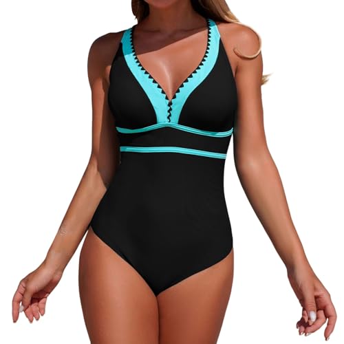 Monokini moldeador de figura con cuello en V elegante para playa