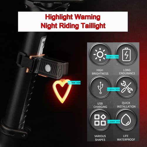 Rechargeable Bike Tail Light LED Bicycle Rear Light Cycling