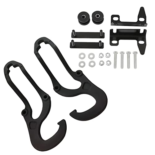 Plobeda Front Tow Hooks Fit For 2009-2019 Dodge Ram 1500 Replace Oem 82210967 68196982Aa,Black #TOP3