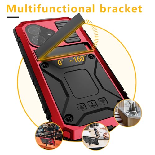 Coque iPhone 17 Air antichoc robuste étanche aux éclaboussures rouge intense - 4