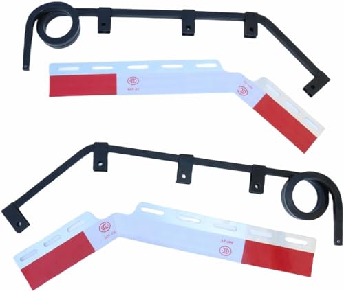 Image of Angle Down Bar Type Truck Mud Flap Hangers Arm Universal Mudflap for Trucks, semi, Trailers, RVs and More, 2 Coiled 0.640 inch Square Steel