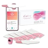 Lot de 5 bandelettes de test d'ovulation intelligentes avec application numérique de surveillance de la fertilité – Kit de prédicteur d'ovulation le plus facile pour femme, certifié FDA pour une