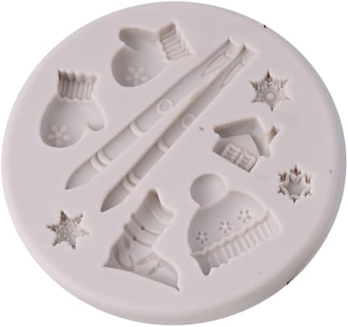 NOLITOY Christmas Chocolate Christmas Candle Christmas Crayon Christmas Cookie Shapes Christmas Baking Molde De para Resina Candle Molds Silicone