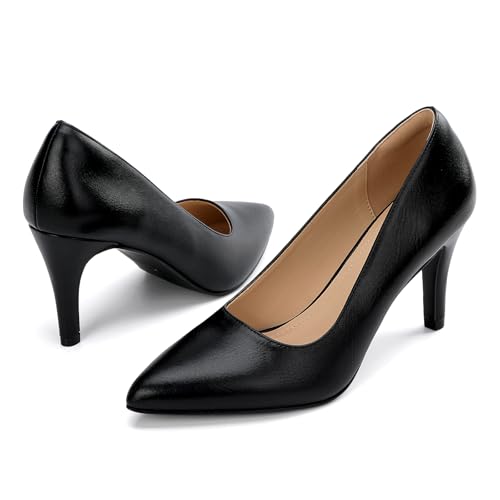 Women's Closed Toe Heels Dress Pointed Toe Pump Shoes2