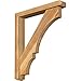 Ekena Millwork BKT0402X24X28BOA04RWR Balboa Craftsman Rough Sawn Bracket w/Offset Brace, Western Red Cedar