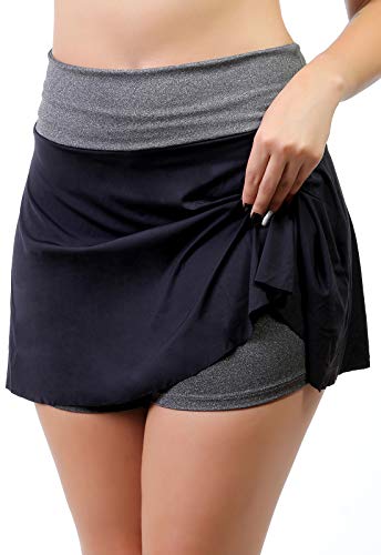 Short Saia Fitness Feminino (Preto, G)