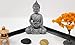 Nature's Mark Mini Zen Garden Kit for Desk with Rake, White Sand, Buddha, Bridge Black Square Base, River Rocks and Mini Blossom Tree (9Lx9W A)