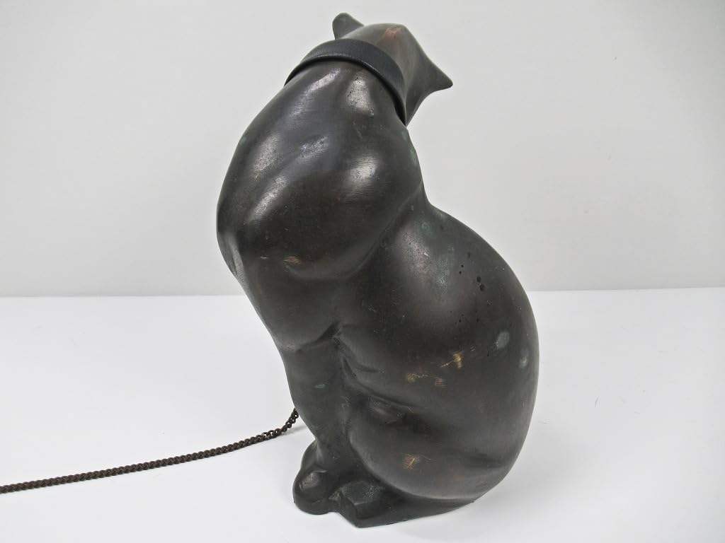 アンティーク 猫ブロンズ像 アールデコ