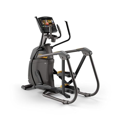 Image of Matrix Fitness A30 Ascent Elliptical with XIR | 16 inch Touchscreen (WiFi+BT+HDMI) | Low Impact Workouts, Full Body Cardio | Space Saving Compact Design, Suspension Elliptical with Adjustable Incline