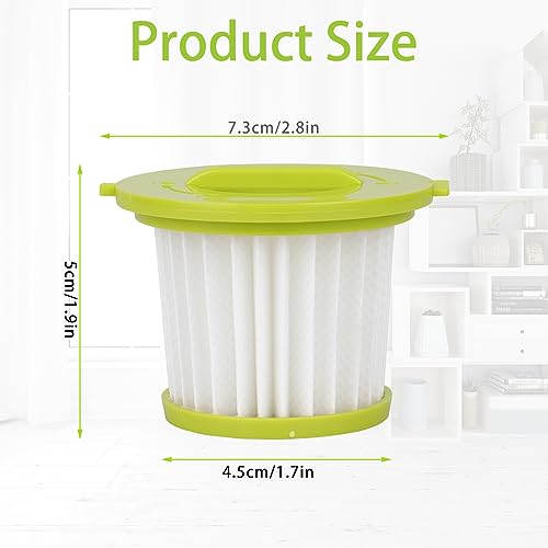 Image of Replacement Filter Compatible with Ryobi ONE+ 18V Handheld Vacuum Models PCL700 PCL704 PCL705 Compare to Part # A32F05N A32HF00(2 Pack)