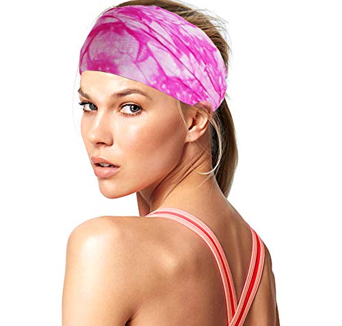 8Pcs Wide Elastic Headband For Women Boho Bandana Headbands Yoga Sports Headband Outdoor Hairband Adjustable Turban Headwrap Hair Accessories For Women Girls #TOP1