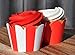 Red and White Stripe Cupcake Wrappers for Kids Birthday Parties, Baby Showers, Circus themed parties and school events. Set of 24 Reversible Red and White Vertical Striped to Solid Red Cup Cake Holder