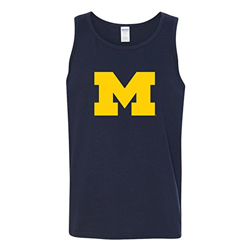 UGP Campus Apparel - AT02 - Michigan Wolverines Primary Logo Tank TOP - 3X-Large - Navy