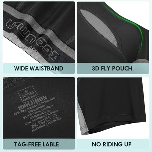 IGOLUMON Men's Underwear Bamboo Rayon Breathable Boxer Briefs with Fly Moisture-Wicking Lightweight Underwear, 6 pack3