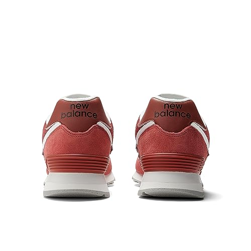 Image of New Balance Unisex 574 V2 Familiar Ground Sneaker,Red /White,Men 8 / Women 9.5