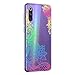 Oihxse Mandala Motif Case Compatible pour Xiaomi Mi 9 Lite Coque Transparente Silicone TPU Souple Protection Etui Ultra Slim Mehndi Floral Datura Dentelle Housse Bumper (A4)