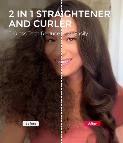 Image of TYMO Thermal Brush Curling Brush - STYLUX 1.7 Inch Blowout Volumizer with Flexi-Fit for Hair Straightening, Heated Round Styler Tool, Hair Straightener and Curler 2 in 1, Dual Voltage, Metallic Gray
