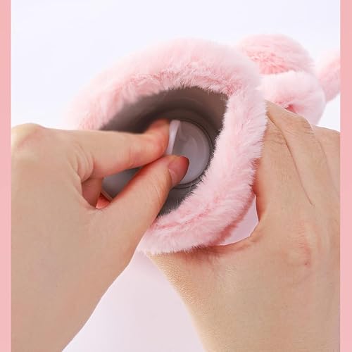 Image of Pain Relief Hot Water Bag with Soft Plush Cover for Hot & Cold Therapy, Leak Proof Heating Water Bag for Back Pain, Cramps & Body Pain Relief (Pink, 500 ML)