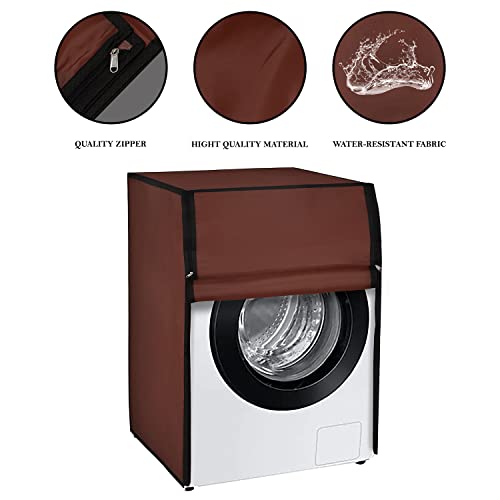 Image of Amazon Brand - Umi. Front Load Washing Machine Cover Suitable for Bosch 6.5 Kg, 7 Kg, 7.5 Kg, 8 Kg, 8.5 Kg, 9 Kg (63cmsX63cmsX81cms, BROWN)