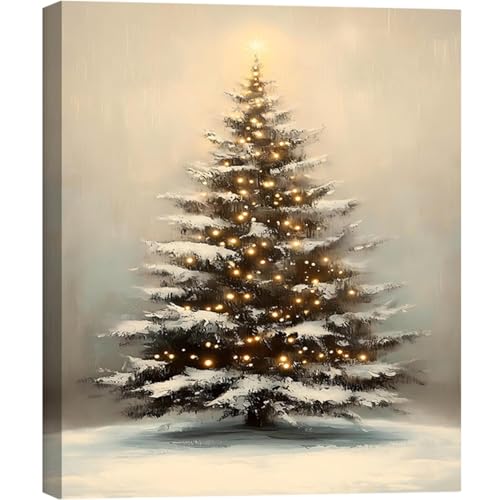 Christmas Tree with Lights 20x30in, Christmas Decoration, Popular Christmas Wall