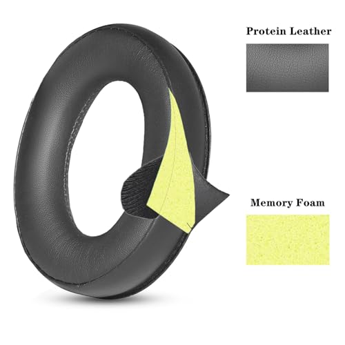 Repuesto de Almohadillas para Auriculares HD620S Compatible con Sennheiser HD620S HD620 Almohadillas de Cuero Proteico Cubiertas de Reparación (Negro PL) miniatura 3