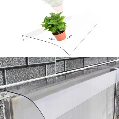 Toldo para puerta de patio moderno y transparente ideal para resguardar la entrada de casa 2