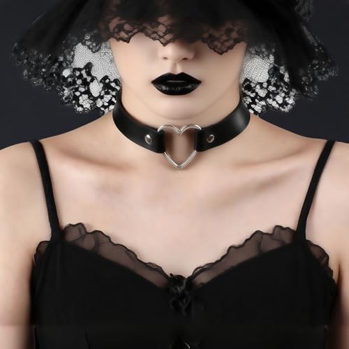 Gothic Choker Necklace for Women 6pcs Black Lace Chokers Set Punk Goth Jewelry Clothes Accessories4