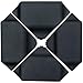Abba Patio Cantilever Offset Umbrella Base Plate Set Heavy Duty Weights, 260lbs, Pack of 4