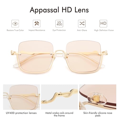 Oversized Snake Sunglasses for Women Men Large Rectangular Y2K 90s Glasses Sunnies AP36874