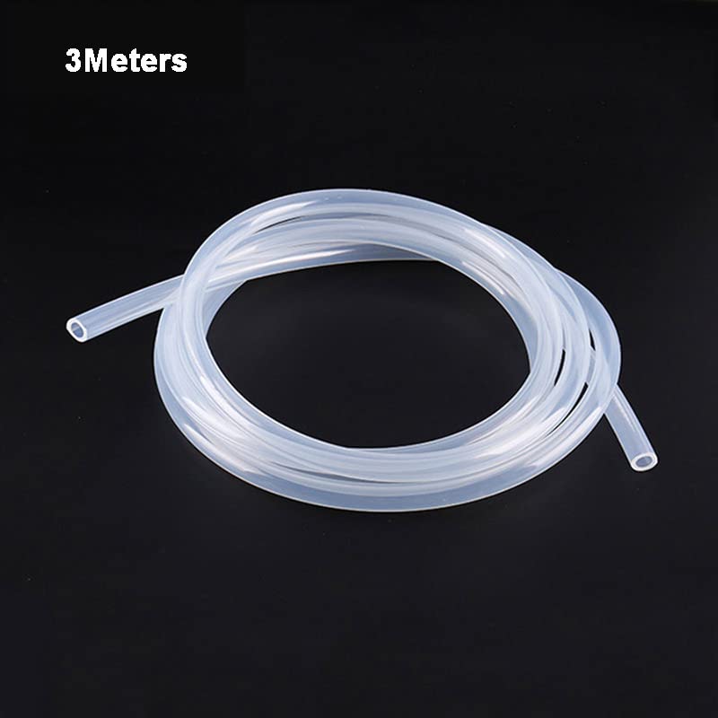 GatherTOOL 1-10Meters Transparent Silicone Rubber Hose 1mm 1.5mm 2mm 2.5mm 3mm 4mm Inner Diameter Flexible Silicone Tube (Color : 3Meters, Specification : 2.5x5mm)